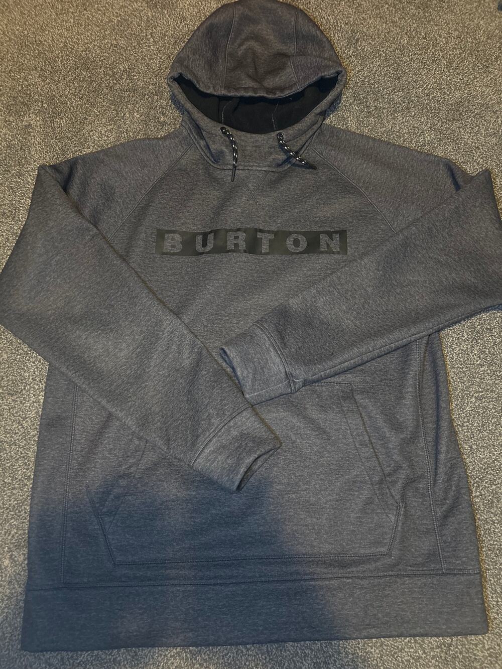 Burton Hoodie Mens XL Gay  Fleece Pullover Sweatshirt Logo Kangaroo Pocket